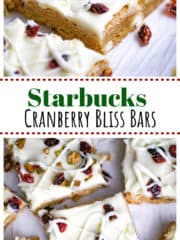 Starbucks Cranberry Bliss Bars collage