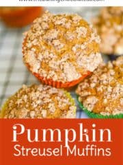 3 Pumpkin Streusel Muffins