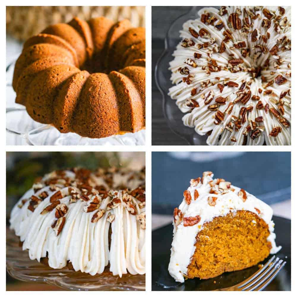 Pumpkin Bundt Cake Collage