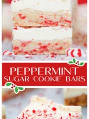 Peppermint Sugar Cookie Bars COLLAGE