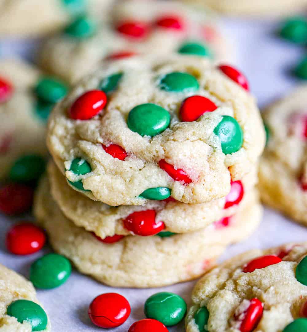m&ms cookies christmas