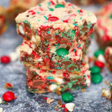 stack of Christmas Cookie Bars