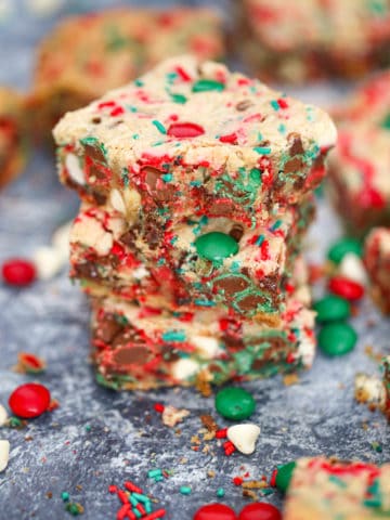 stack of Christmas Cookie Bars