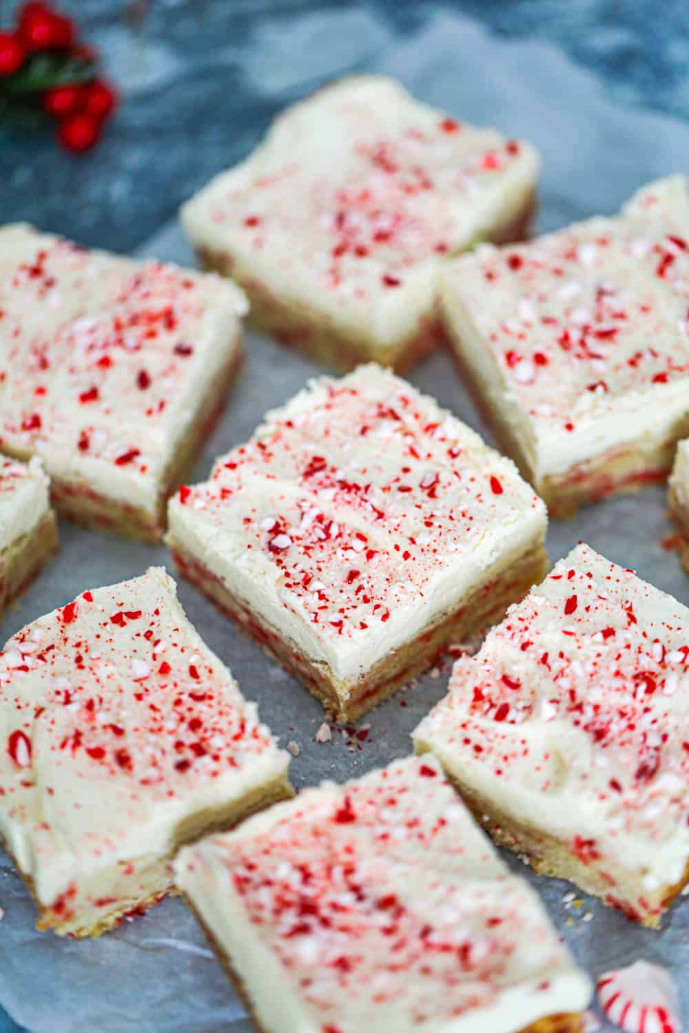 Peppermint Sugar Cookie Bars