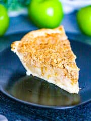 slice of Dutch Apple Pie with Oatmeal Streusel