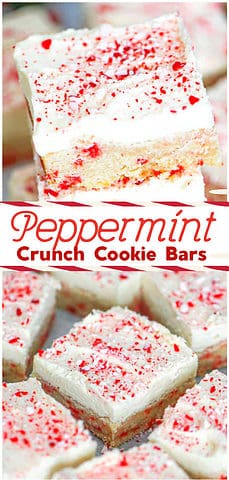 Easy Festive peppermint sugar cookie bars