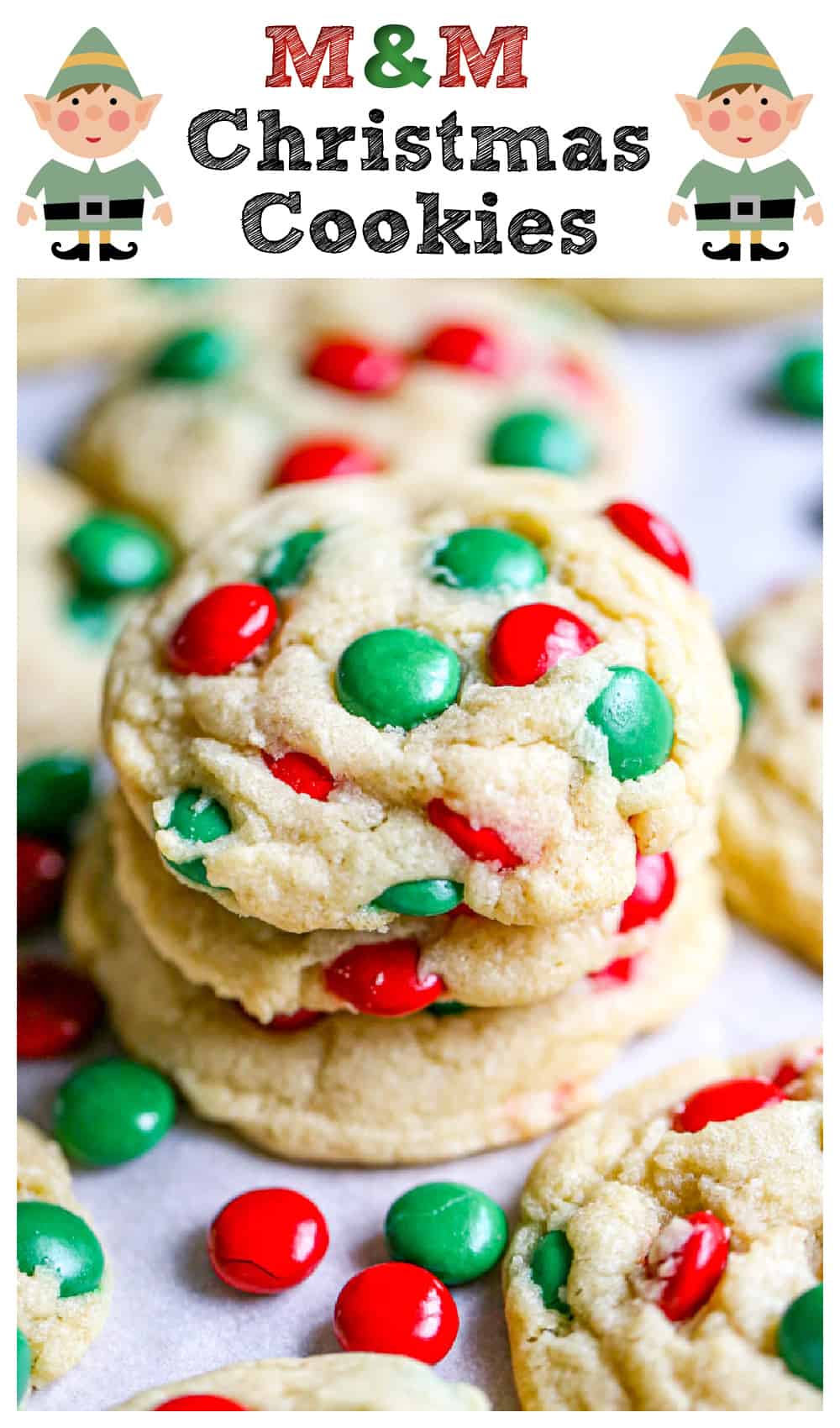 M&M Christmas Cookies The Baking ChocolaTess