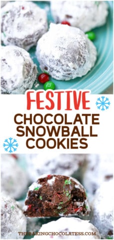 FESTIVE CHOCOLATE SNOWBALL COOKIES