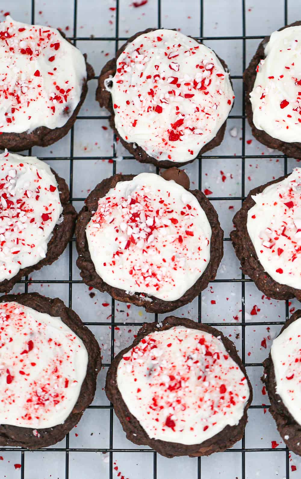 Peppermint Frosted Chocolate Cookies christmas recipe
