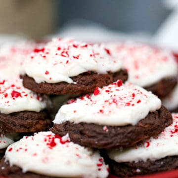 Peppermint Frosted Chocolate Cookies