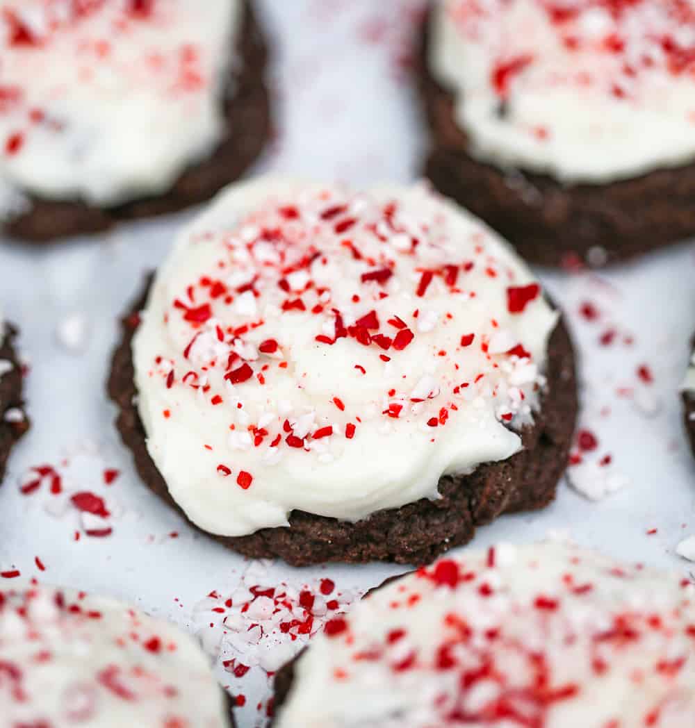 chocolate cookies with peppermint frosting recipe