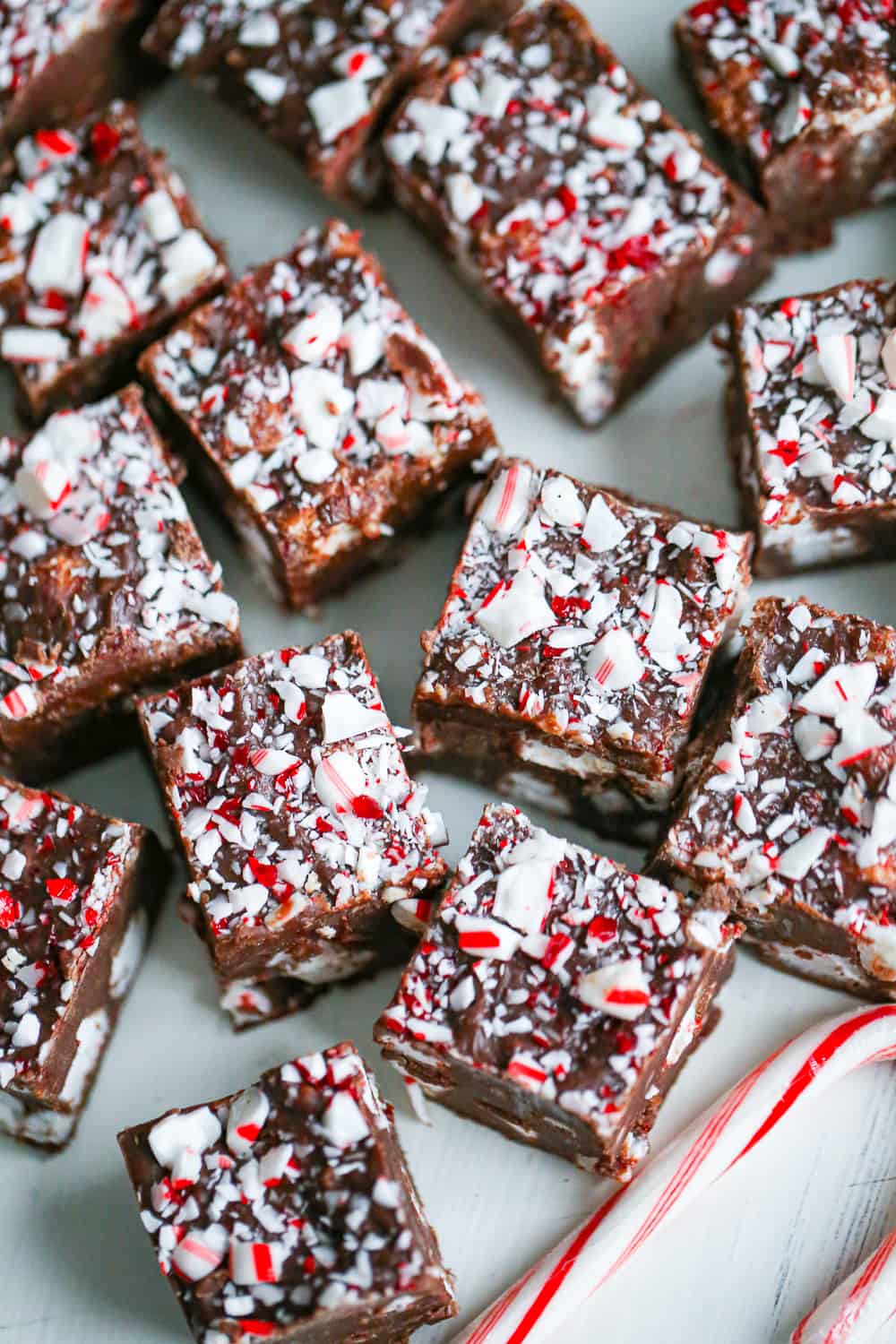 peppermint fudge with marshmallows