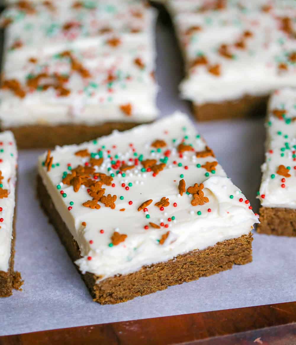 gingerbread cookie bars recipe cream cheese frosting