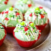 Grinch Cocoa Bombs