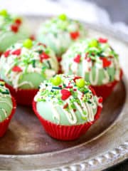 Grinch Cocoa Bombs