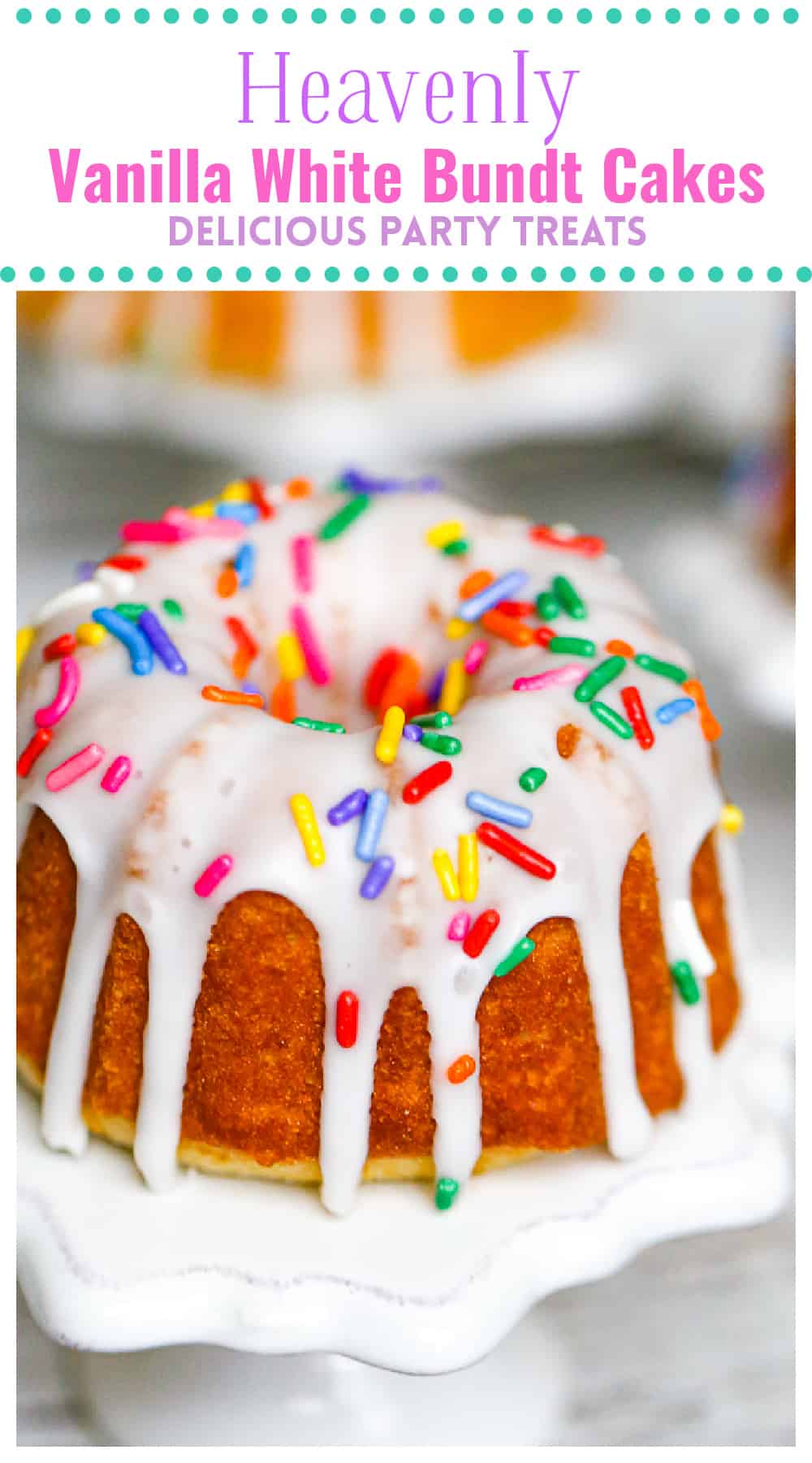 Moist Vanilla White Bundt Cakes mini bundt cake recipe