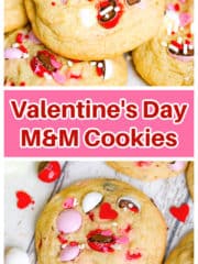 Valentine's Day M&M Cookies