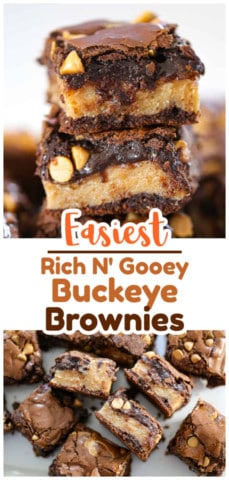 Rich N' Gooey Buckeye Brownies