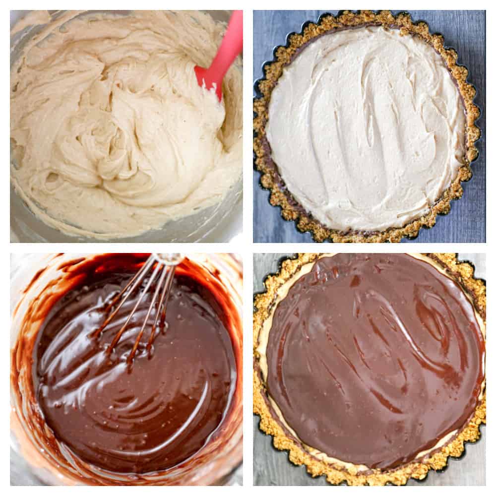 chocolate peanut butter pie - how to make pretzel pie crust