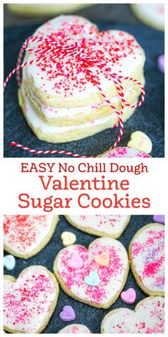 Valentine Sugar Cookies with Vanilla Icing