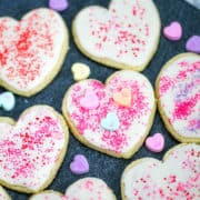 Valentine Sugar Cookies with Vanilla Icing
