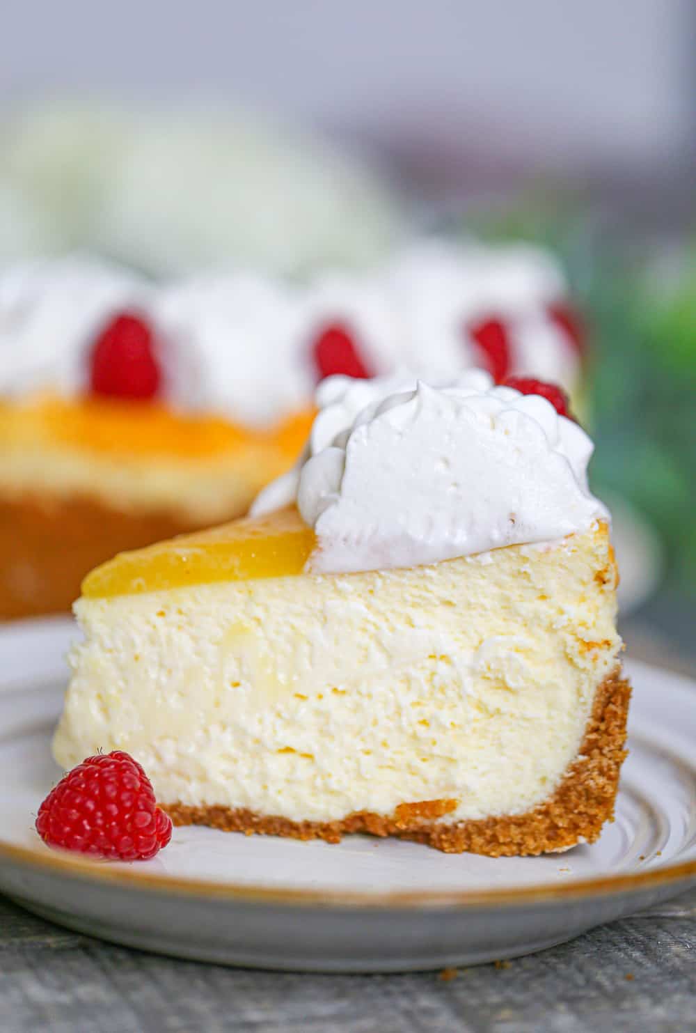 slice of Best Lemon Cheesecake