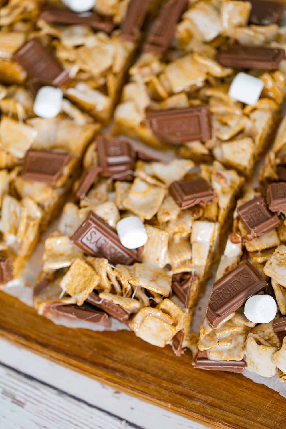 These addictive S’mores Graham Cereal Bars are the perfect sweet treat when you're craving s'more treats! 