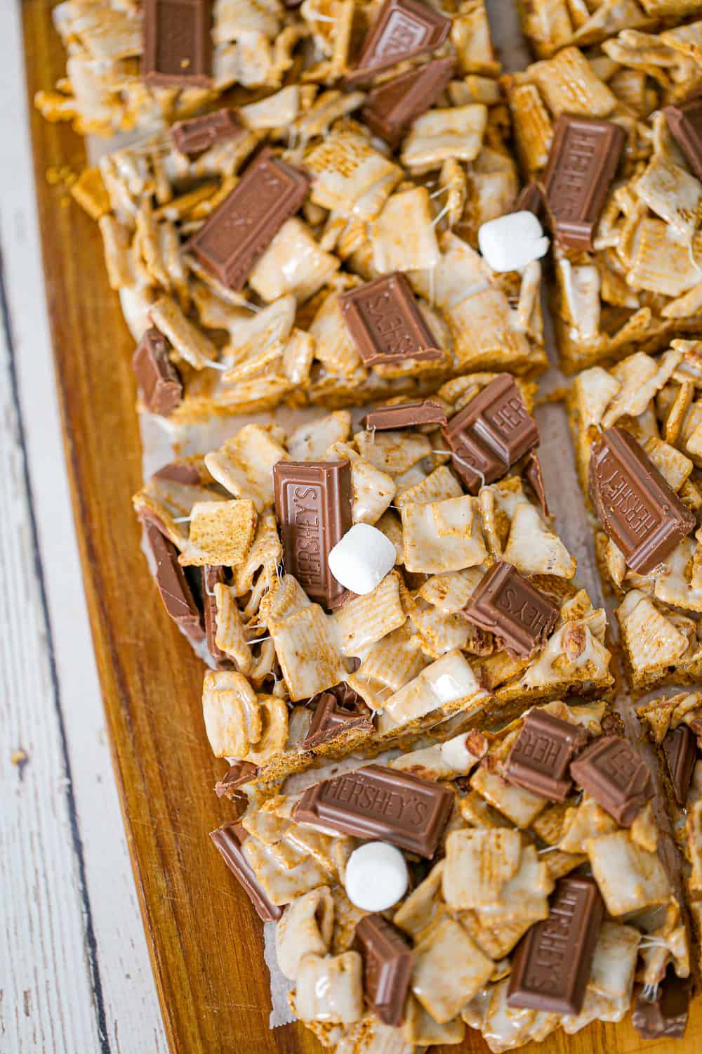 slices of S’mores Graham Cereal Bars