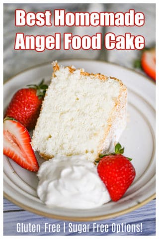 Angel Food Cake with whipped cream