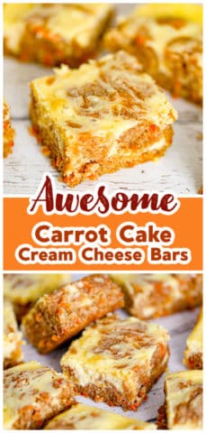 Carrot Cake Cream Cheese Bars