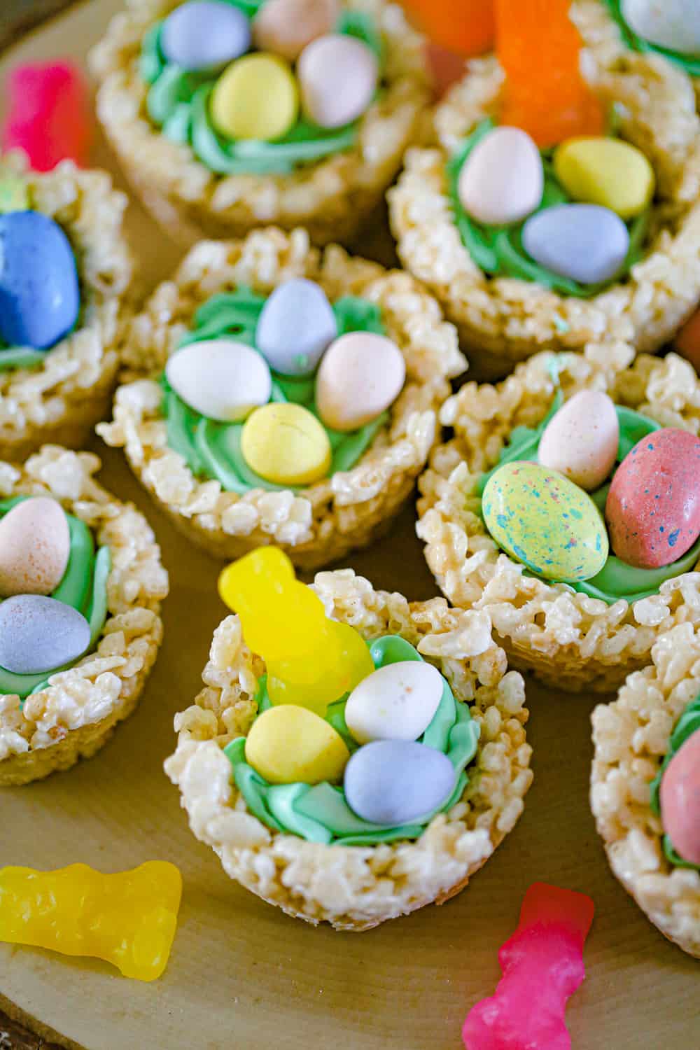 Rice Krispie Nests easter candy nests
