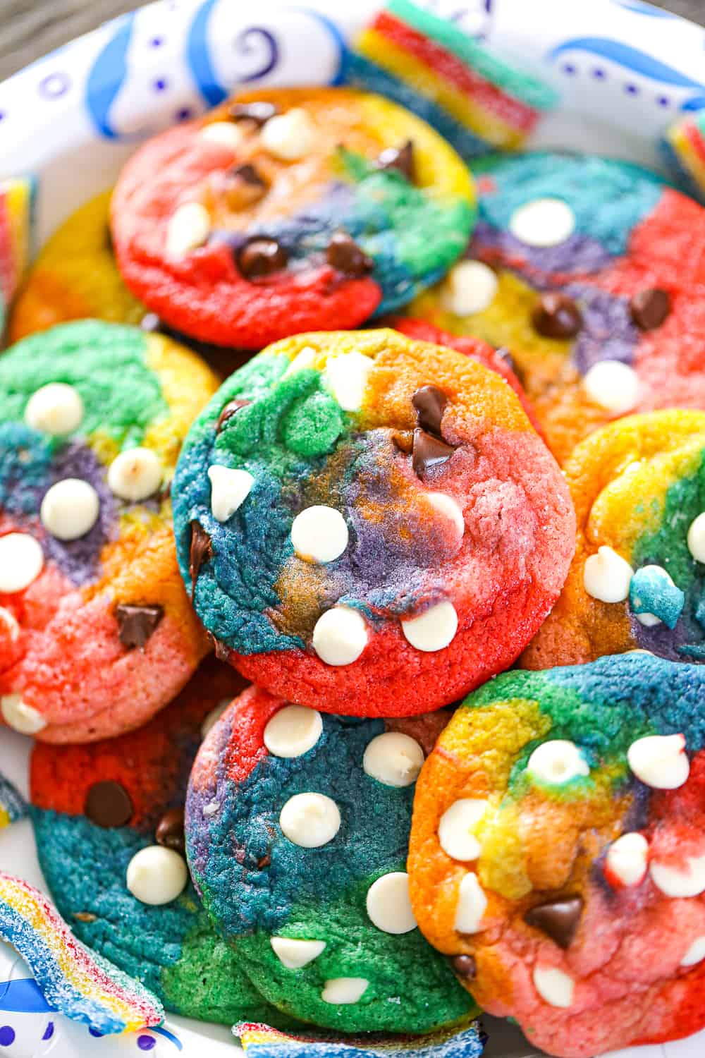 Rainbow Chocolate Chip Cookies Recipe