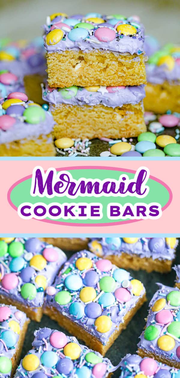 Mermaid Cookie Bars recipe for beach parties