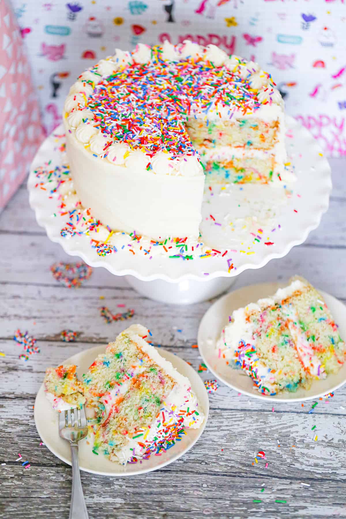 cake with sprinkles