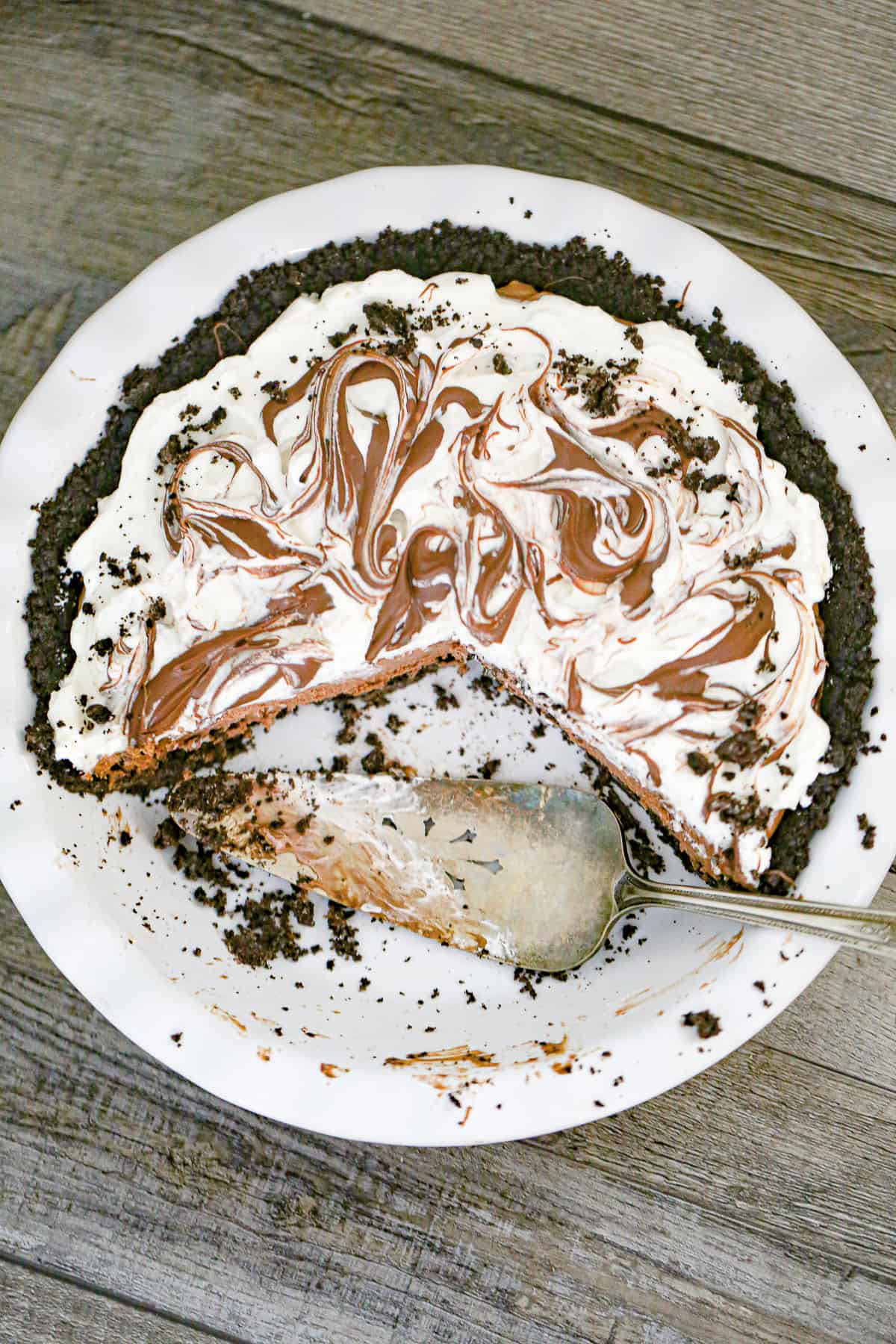 nutella cream pie whipped no bake recipe