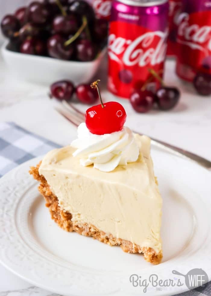 If you love ice cream floats then you’re going to want to grab this recipe for homemade Cherry Coke Float Pie! This frozen dessert lets you slice up your favorite ice cream float for the perfect summer dessert! 