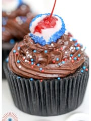 4th of July Cherry Bomb Cupcakes