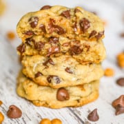 stack of somoa cookies