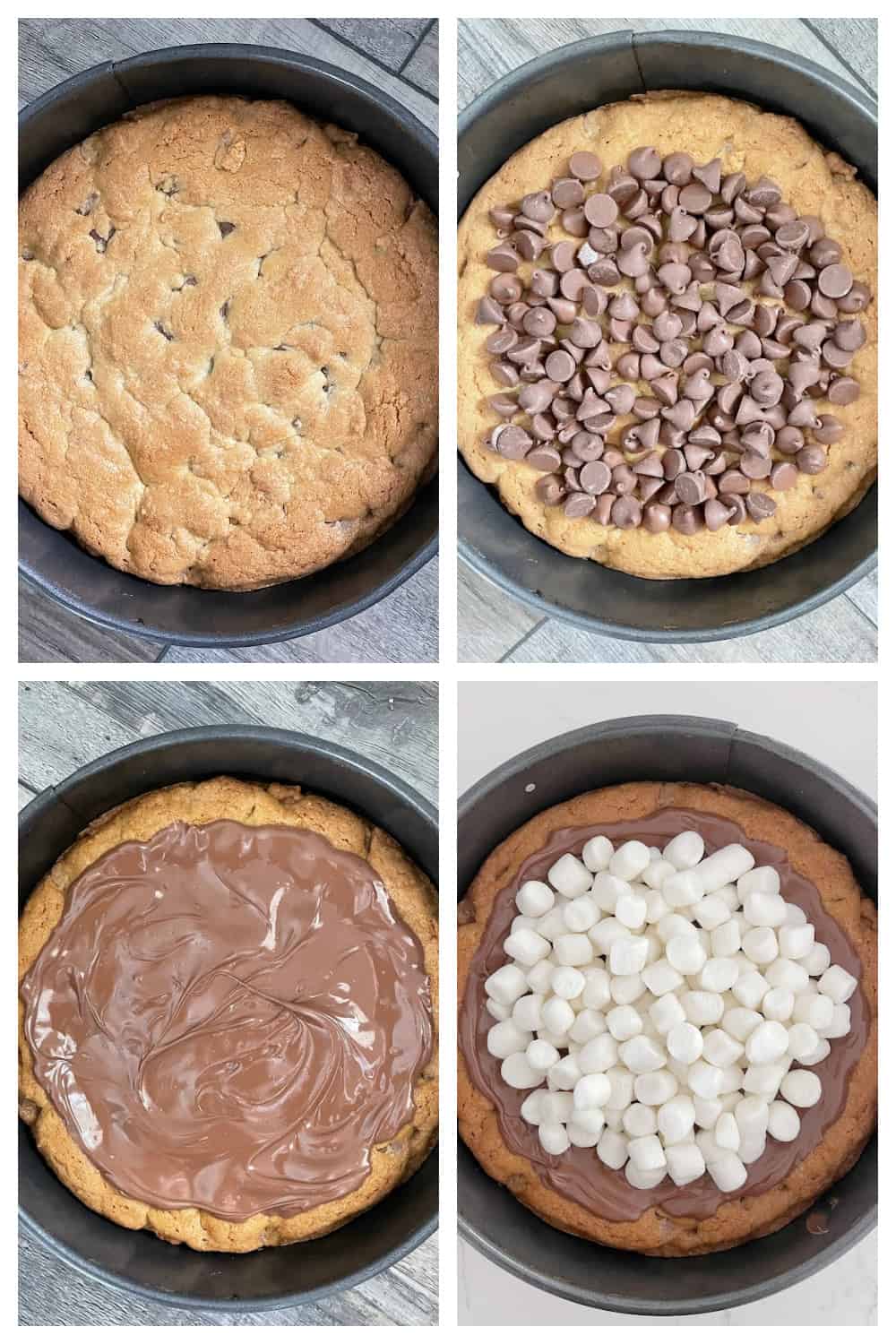 S'mores Cookie smore Cake recipe chocolate marshmallow graham chocolate chip