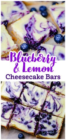 Blueberry Lemon Bliss Cheesecake Bars