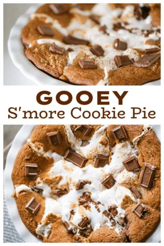 gooey s'more s'mores cookie pie recipe