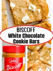 Biscoff White Chocolate Cookie Bars