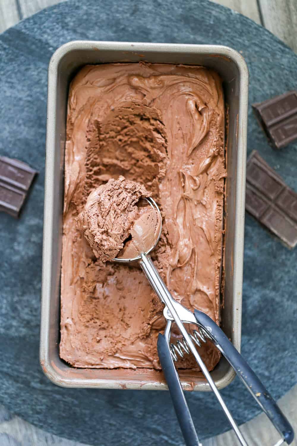 Low-Fat No Churn Chocolate Ice Cream