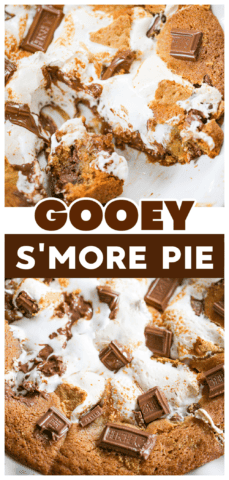gooey s'more s'mores cookie pie recipe