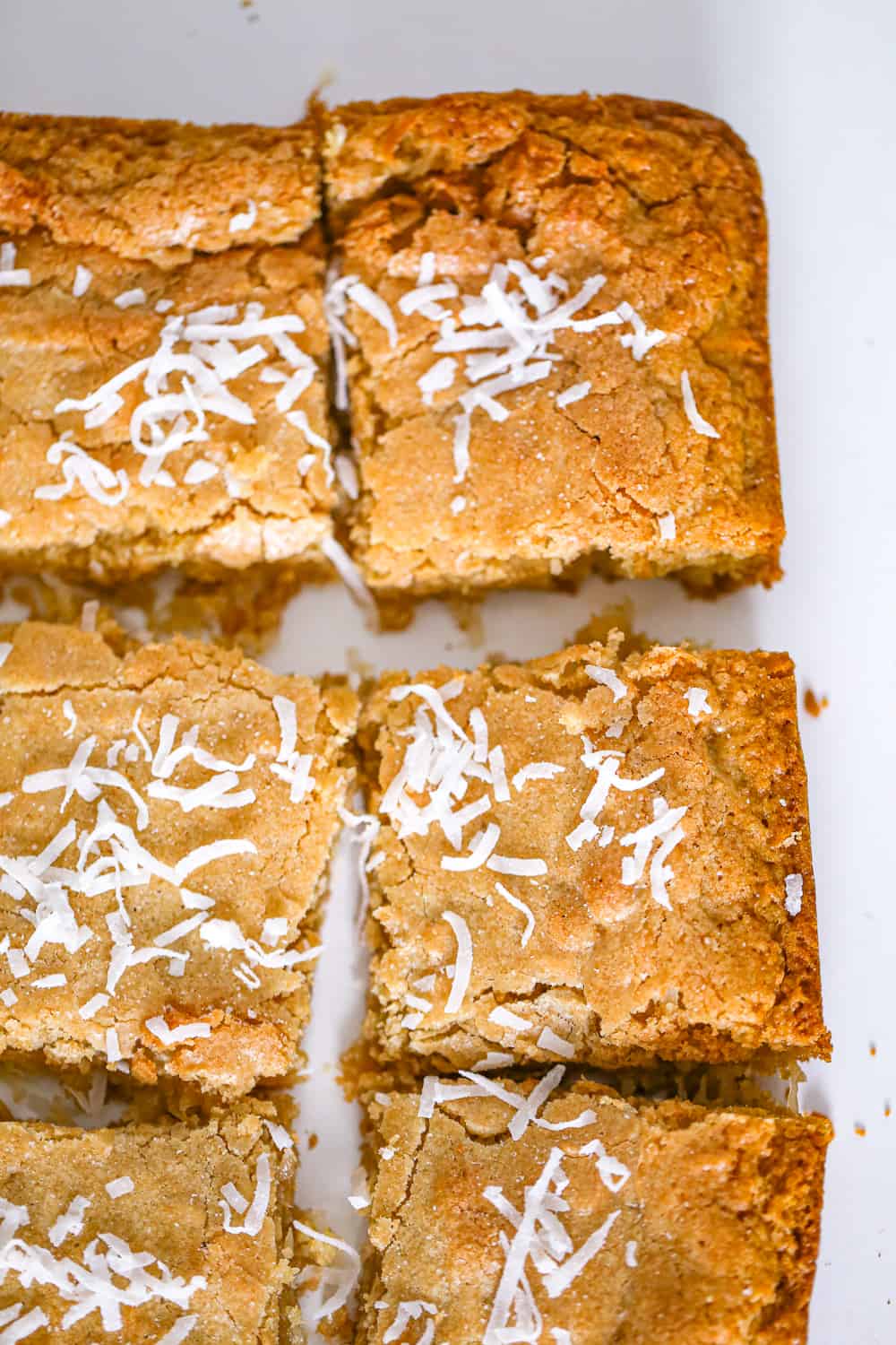 chewy coconut blondie bars recipe