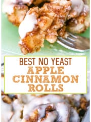 No Yeast Apple Cinnamon Rolls