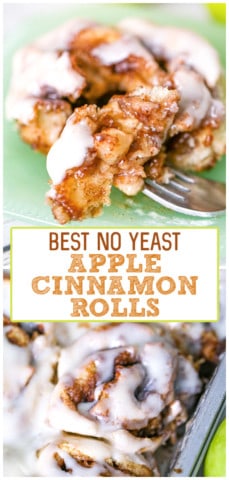 No Yeast Apple Cinnamon Rolls