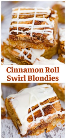 Cinnamon Roll Blondies