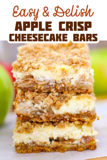 Apple Crisp Cheesecake Bars - The Baking ChocolaTess