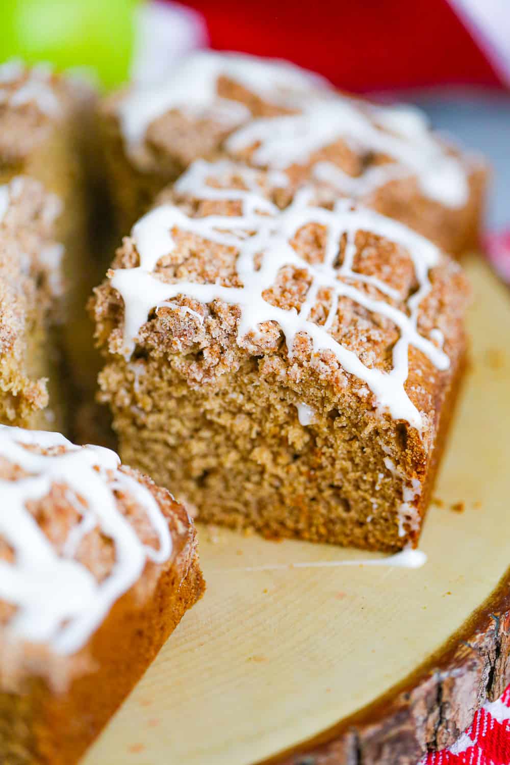 Apple Butter crumb cake with glaze